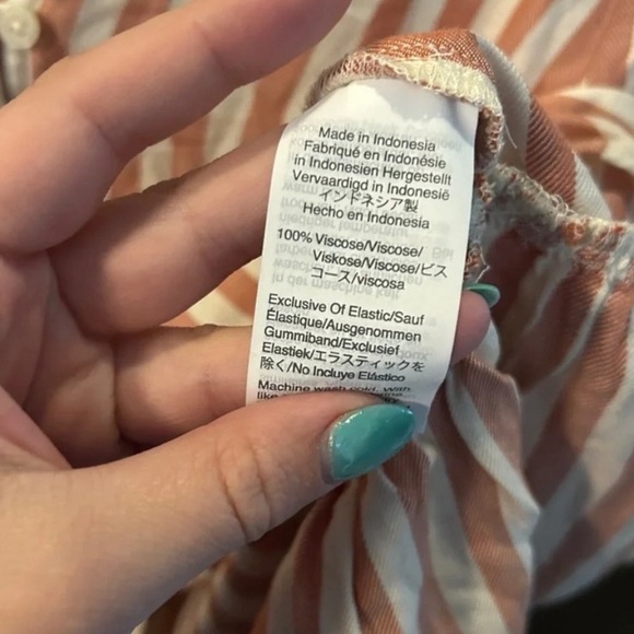 Madewell Courtyard Striped Ruffle Hem Blouse - Picture 4 of 5